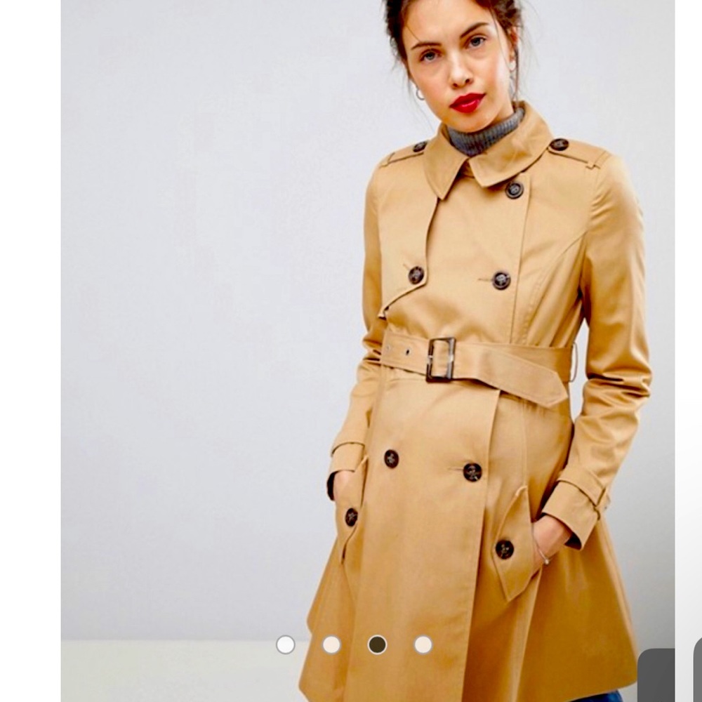 ASOS Maternity Tan Trench Coat